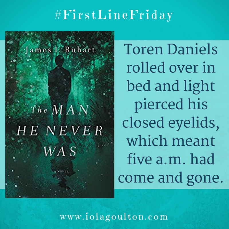 First line from The Man He Never Was by  James L Rubart:  Toren Daniels rolled over in bed and light pierced his closed eyelids, which meant five a.m. had come and gone.