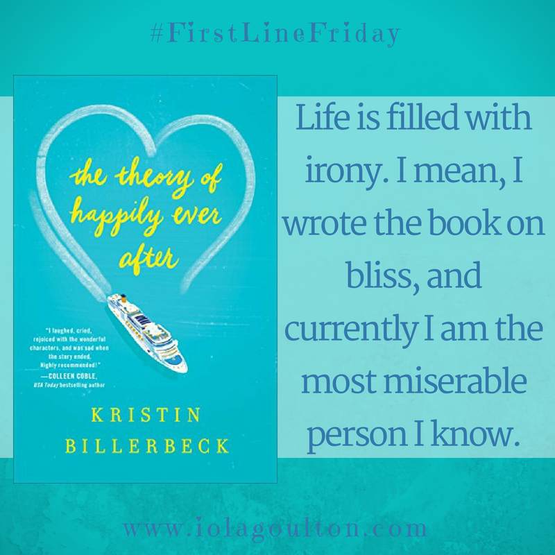 First line: Life is filled with irony. I mean, I wrote the book on bliss, and currently I am the most miserable person I know.