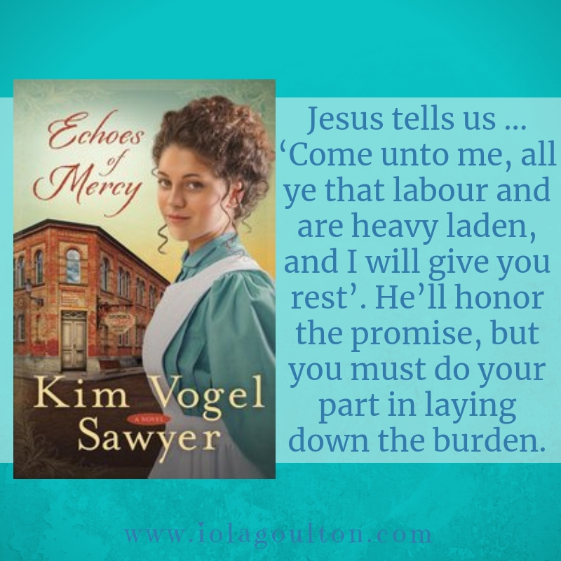 “Jesus tells us in the eleventh chapter of Matthew, verse twenty-eight, ‘Come unto me, all ye that labour and are heavy laden, and I will give you rest’. He’ll honor the promise, but you must do your part in laying down the burden.”