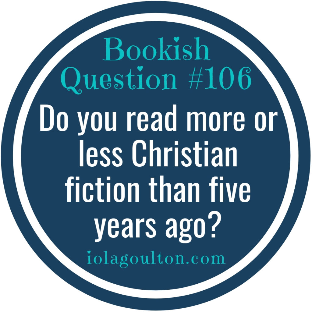 Do you read more or less Christian fiction than five years ago?