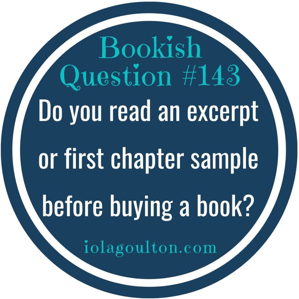 Do you read an excerpt or first chapter sample before buying a book?