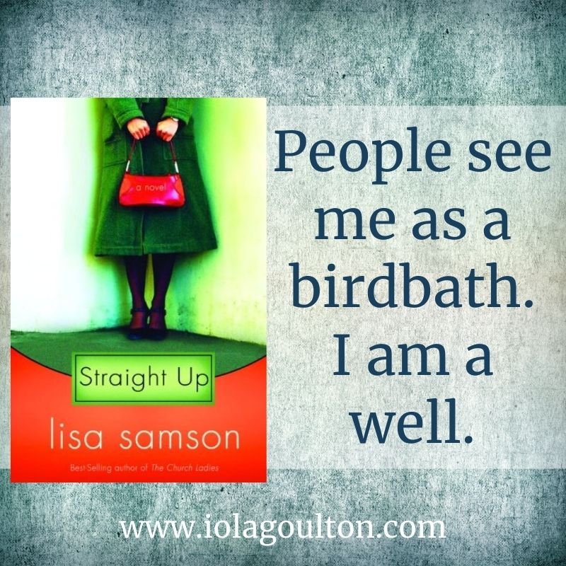 People see me as a birdbath.  I am a well.