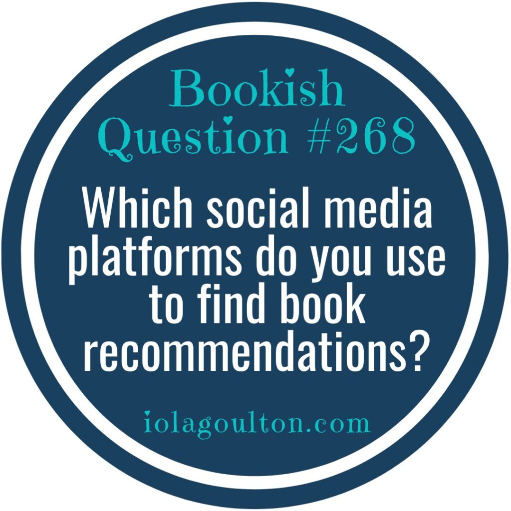 Which social media platforms do you use to find book recommendations?