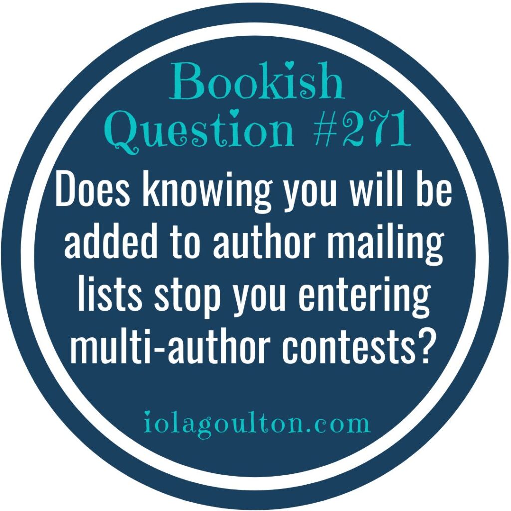 Does knowing you will be added to author mailing lists stop you entering multi-author contests?
