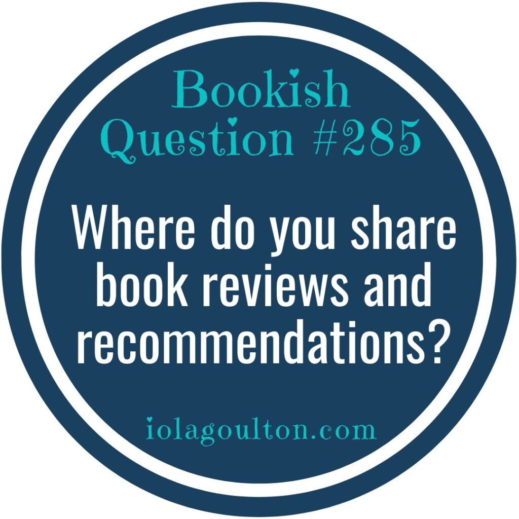 Where do you share book reviews and recommendations?