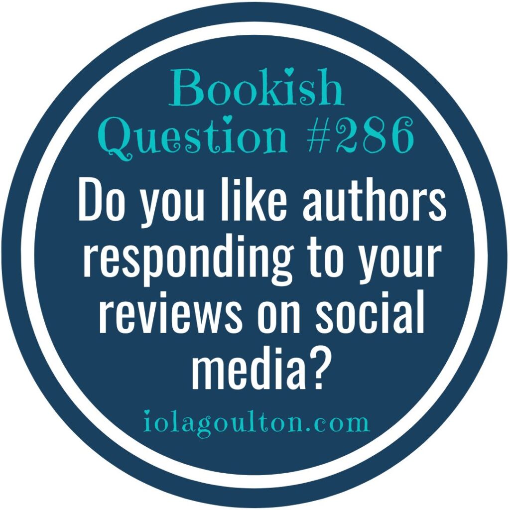 Do you like authors responding to your reviews on social media?