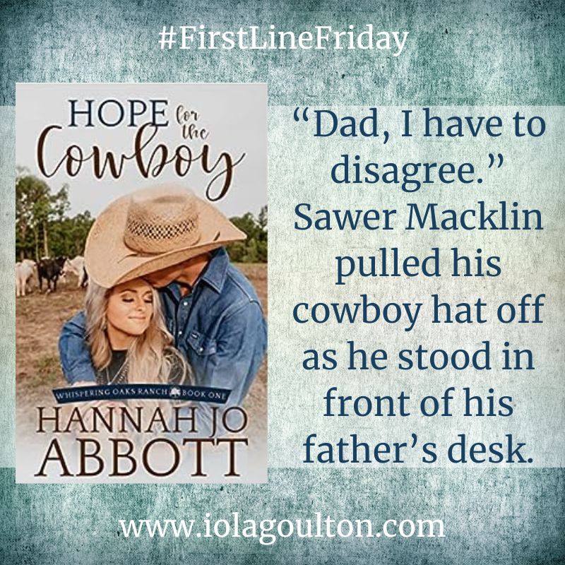 "Dad, I have to disagree." Sawyer Macklin pulled his cowboy hat off as he stood in front of his father's desk.